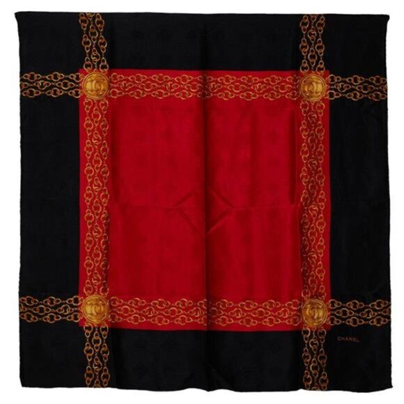 Chanel CC Mark Chain Silk Scarf - Picture 1 of 5